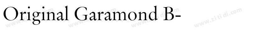 Original Garamond B字体转换